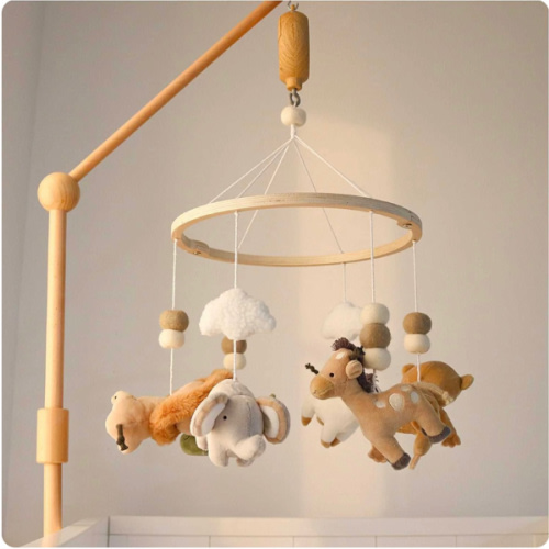 Safari Serenity Wooden Crib Musical Mobile