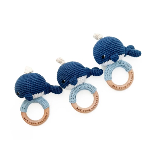 Jonah's Whale Knitted Teether Rattle