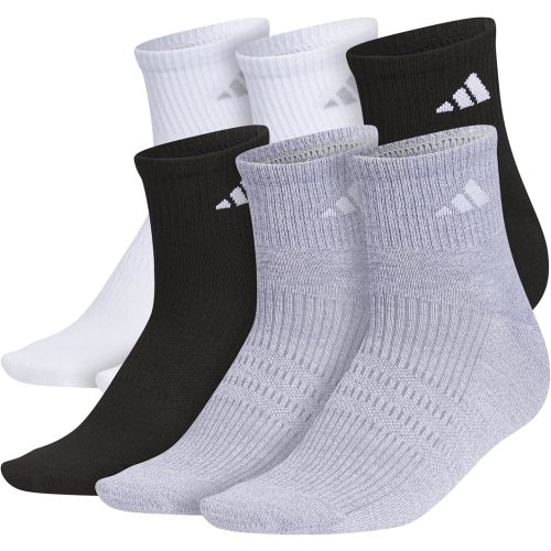 adidas Superlite Quarter Ankle Socks 6-Pairs Lightweight & Breathable