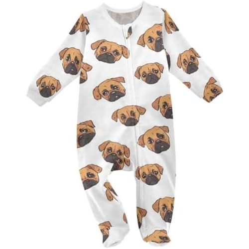 Dussdil Baby One-Piece Footies Newborn Rompers Pajamas Cotton Footed Pjs for Sleep Play Boys Girls