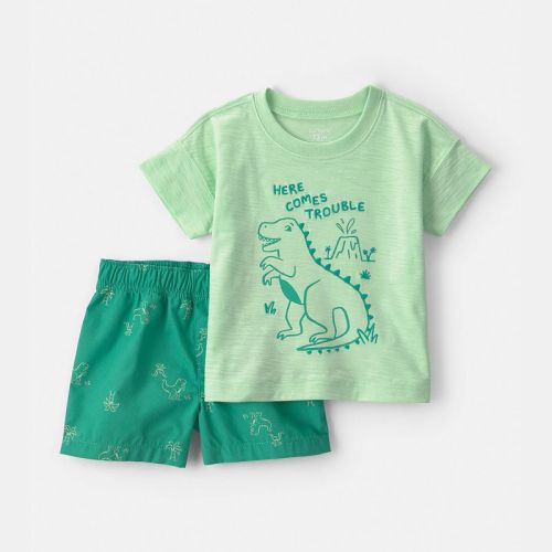 Baby Boy Carter's 2-Piece Dinosaur Top & Short Set