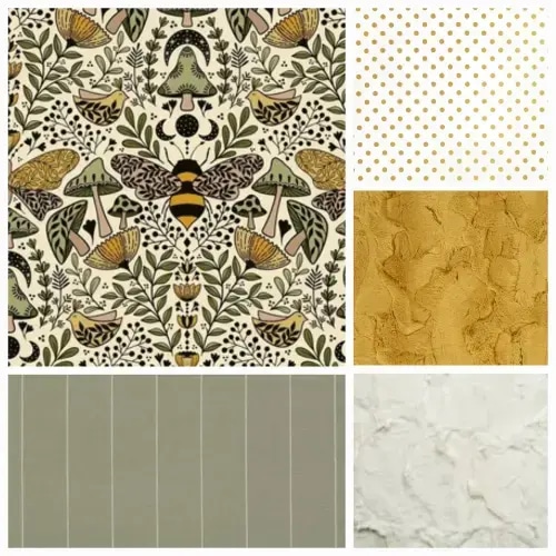 Vintage Bee and Mushroom Nature Baby Girl Crib Bedding – DBC Baby Bedding Co