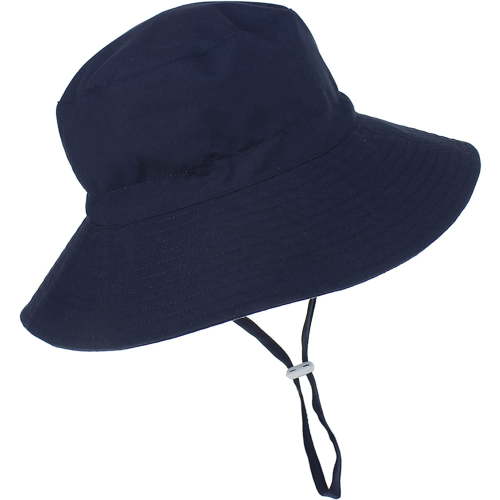 Baby Sun Hat Toddler Beach Swim Hats UPF 50+ Summer Bucket Hat Kids Infant Wide Brim Adjustable Sun Hat for Baby Boy Girls Navy 6-24 Months