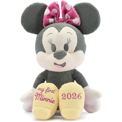 Disney Store Official My First Minnie 2026 Plush - 13" Minnie Mouse Plushy - Stuffed Animals for Babies with Pastel Colors & Embroidered Features - Super Soft & Huggable - Cute Plushies for Baby