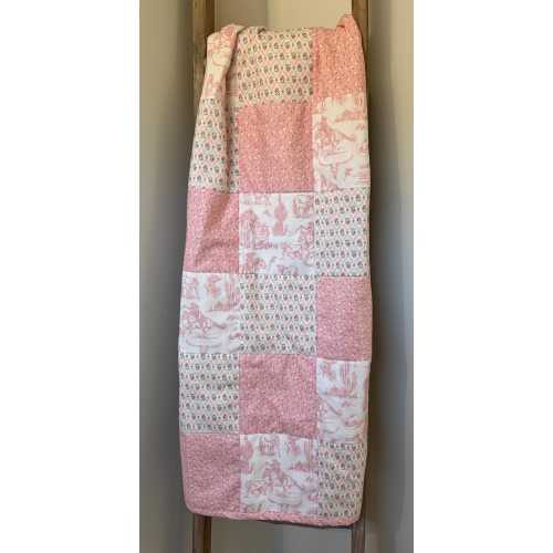 Western Cowgirl Quilted Whole Cloth Baby Blanket - Baby Girl - Baby Shower Gift - Matching Carseat Cover Available
