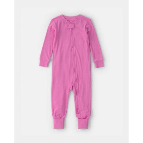 Baby Girl PurelySoft Snug Fit 1-Piece Pajama - Pink | Carter's