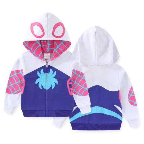Marvel Spidey & His Amazing Friends Ghost Spider Spider-Gwen Zip-Up Hoodie (Girls), Sizes 2T-7