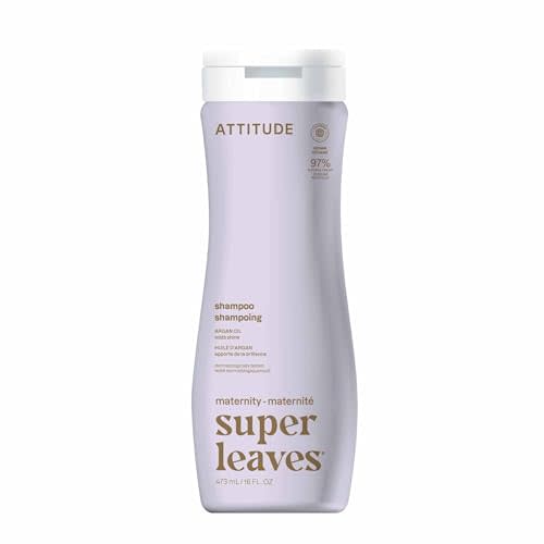 ATTITUDE Pregnancy Shampoo, Moisturizing for Dry & Damaged Hair, 16 Fl Oz | For Expecting & Nursing Moms with Argan Oil, EWG Verified, Rich Lather, 97% Naturally Derived, Rose & White Flower