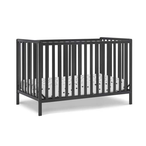 Delta Children Heartland 4-in-1 Convertible Crib - Greenguard Gold Certified, Black
