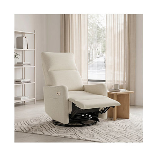 Power Swivel Recliner Chair, Small Glider for Nursery and Living Room