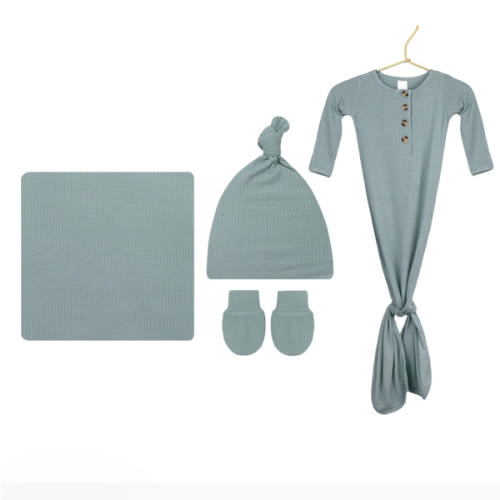 Ford Ribbed Newborn Hat Bundle (Gown)