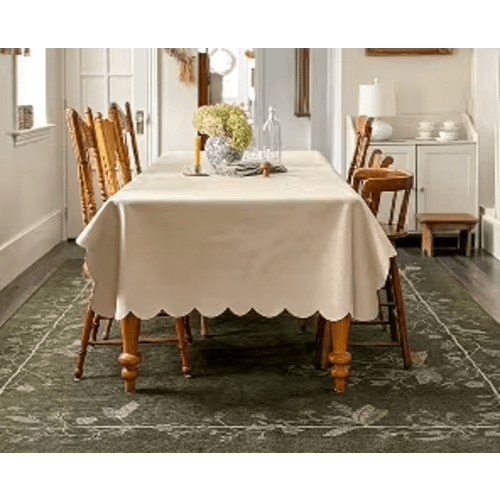 POOH Storybook Grove Natural & Blue Rug | Ruggable US