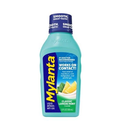 Mylanta Heartburn and Gas Relief Liquid Antacid - Classic Flavor - 12 fl oz