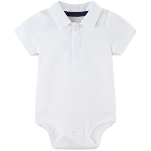 Baby Girl Collared Onsie Polo Bodysuit Boy Cotton Romper Short Sleeve 0~24M