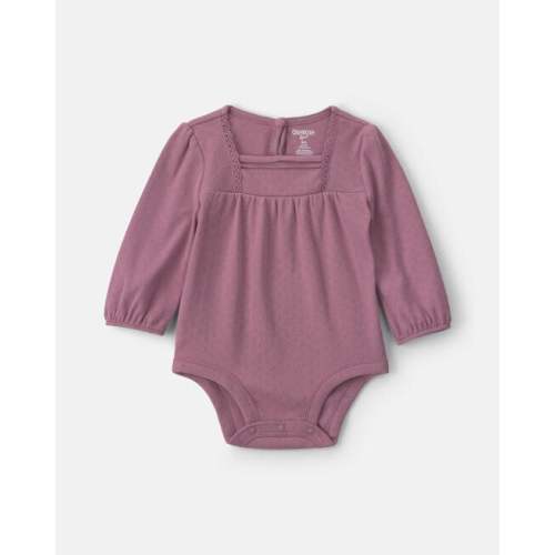 Baby Girl Long-Sleeve Fashion Bodysuit - Purple - OshKosh B'gosh | Carter's