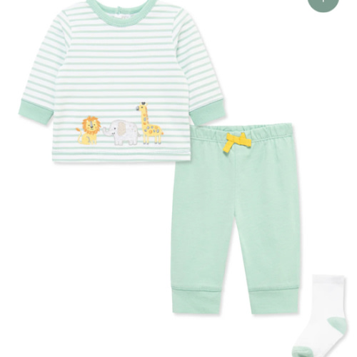 Safari 3-Piece Jogger & Sock Set (3M-12M)