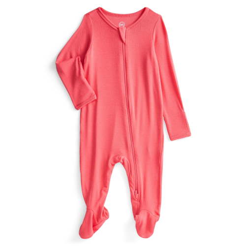 Wonder So Soft Modal by Wonder Nation Gender Neutral Two-Way Zipper Footed Sleep N Play Pajamas, Sizes Preemie–6/9 Months