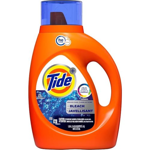 Tide Plus Bleach Alternative HE Turbo Clean Liquid Laundry Detergent, 46fl oz, 29 Loads
