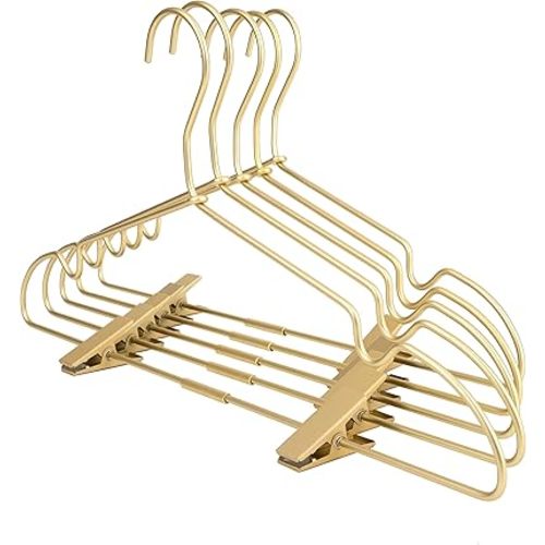 12.5" Gold Metal Baby Clothes Clips Hanger Children Kids Coat Hanger Display and Storage 30PCS
