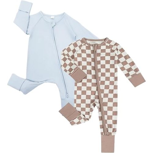 Bow Dream Bamboo Pajamas for Baby,Rayon Sleeper Romper Jumpsuit Outfit