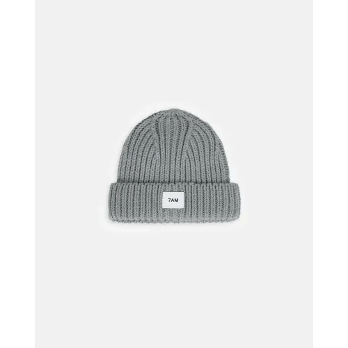 7AM Grey Beanie - Chunky