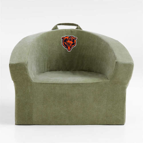 NFL Chicago Bears Large Cyprus Green Organic Cotton Kids Lounge Barrel Chair