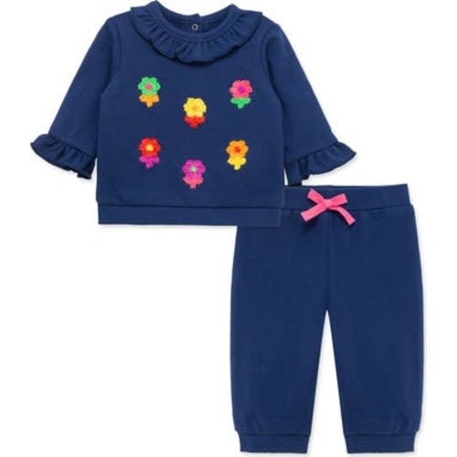 Pop Flowers Active Top & Joggers Set, 3M