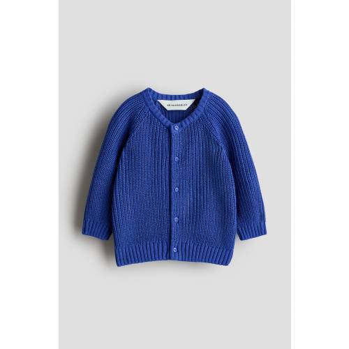 PATENT-KNIT COTTON CARDIGAN