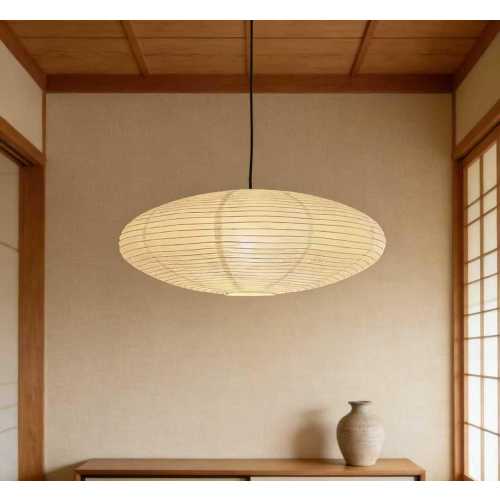Washi Paper Lantern Lampshade – Modern Scandinavian Pendant Light, UFO shade