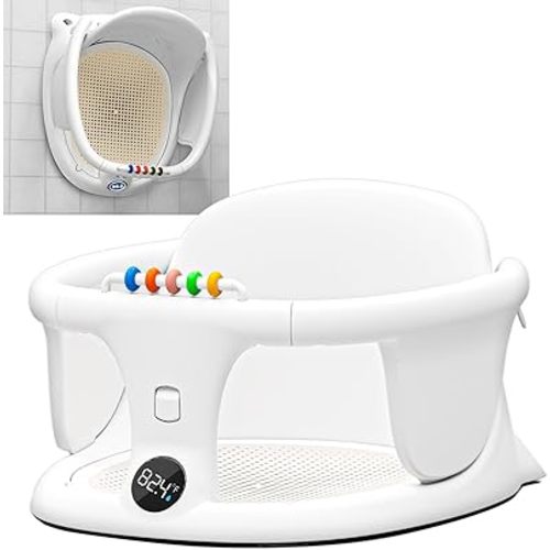 Baby Bath seat for Babies Sitting up Infant Bath tub Portable sit up Seats Bathing Chair Newborn Essentials Toddler Must Haves 0-12 Months Bathtub Sink Bather Sitting Shower Support Travel Ring