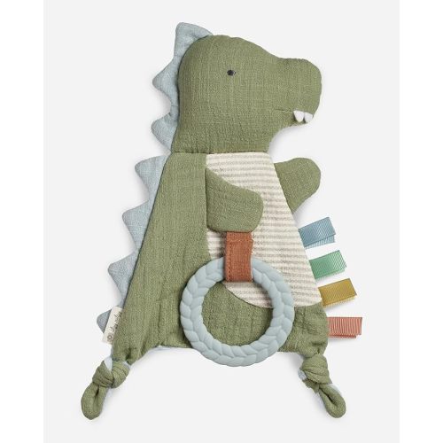Itzy Ritzy Bitzy Crinkle Sensory Toy with Teething Toy, 0+ Months, Dinosaur