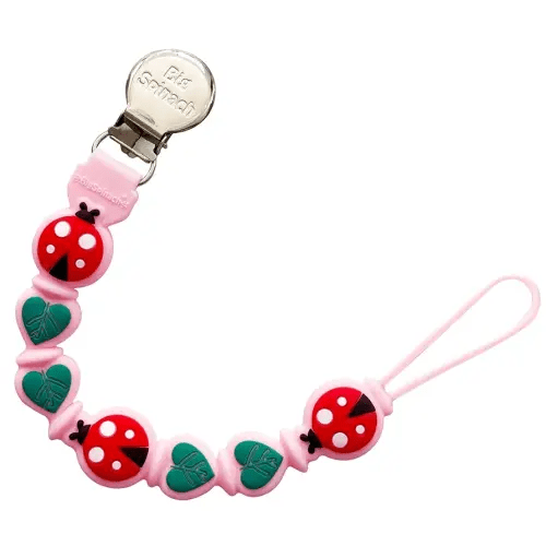 Silicone Pacifier Clips for Boys & Girls – Personalized Pacifier Holder;Neutral & Cute Pacifier Clips for Babies;Teething, Soothies – BPA-Free, Durable & Soft (Pink)