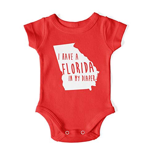 In My Diaper I Have A Florida - Georgia Rival Sports Fans Baby One Piece