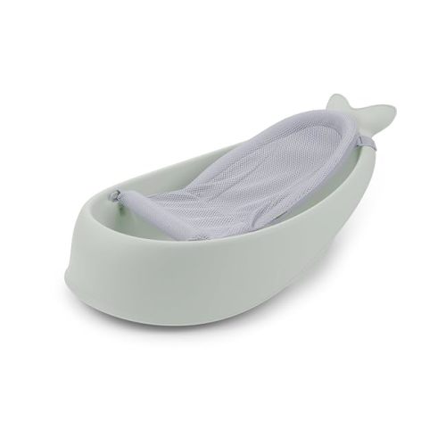 Skip Hop Infant Bath Tub 3-Stage Grow with Baby Smart Sling MOBY Bathtub Sage Age 0+