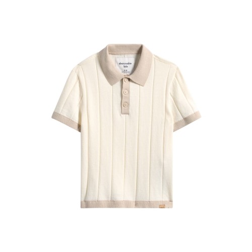 Kids' Swolo Contrast Trim Cotton Blend Rib Polo