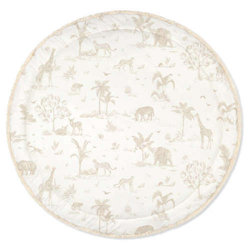 Organic Cotton Quilted Play Mat - Safari