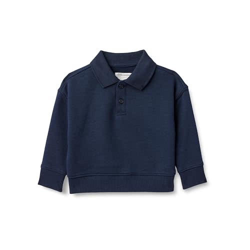 Amazon Essentials x Sofia Grainge Babies, Toddlers and Boys' French Terry Polo Sweatshirt