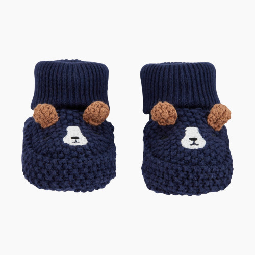 Carter's Crochet Booties - Navy Dogs, Newborn
