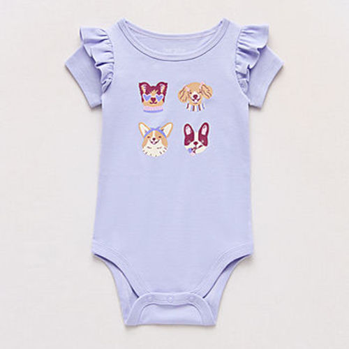 Okie Dokie Baby Girls Round Neck Short Sleeve Rib Bodysuit - JCPenney