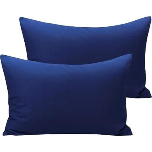 NTBAY Toddler Microfiber Pillowcases, Set of 2, Navy Blue