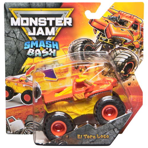 Monster Jam Smash & Bash El Toro Loco, 1:64 Scale