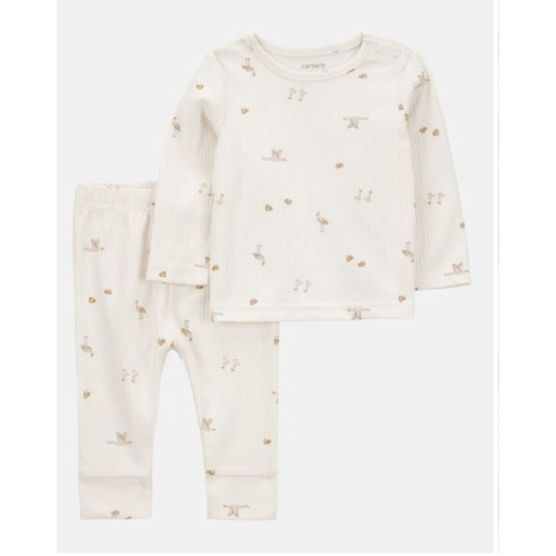 Baby 2-Piece Bird Print Long-Sleeve Tee & Pant Set | Carter's