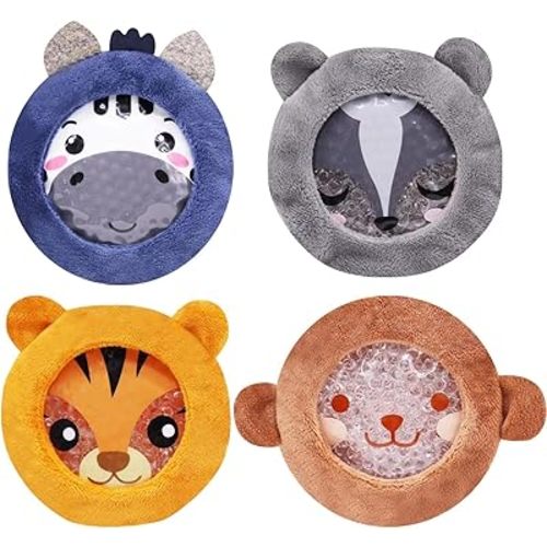 ZOMAPLE Boo Boo Ice Packs for Kids, 4 Pack, Boys Set – Calm Tears Fast with Hot & Cold Relief – Leakproof, Flexible When Frozen, BPA & PVC Free Gel – Kids Ice Packs for Boo Boos in Animal Designs