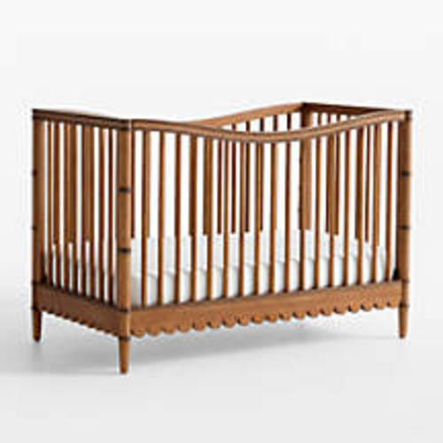 Crosby Antique Amber Wood Convertible Baby Crib by Sharland England