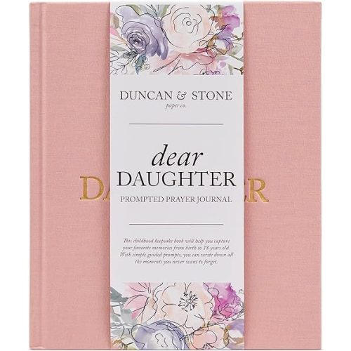Mother Daughter Journal – Durable Dear Daughter Journal Keepsake – Linen Baby Memory Book - Unique Gifts for Daughter (Pink, 230 Pages)
