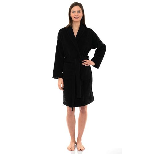 TowelSelections Women’s Robe, 100% Cotton Short Terry Shawl Bathrobe
