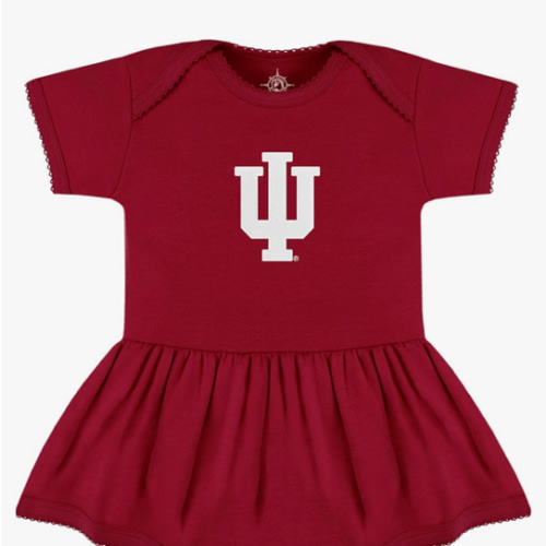 Creative Knitwear College Baby Picot Bodysuit Dress - Team Logo, Multiple Colors, for Baby Girls (0-24 Months)