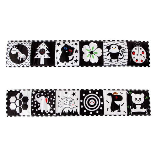 Black and White Baby Toy, Tummy Time High Contrast Newborn Toys 0-3 Months, Soft Baby Book, Visual Stimulation Montessori Sensory Infant Toys 0-6-12 Months, Boy Girl Shower Gift A
