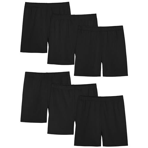 FEOEOR 6 Pack Girls Bike Shorts Cartwheel Toddler Biker Under Dress Dance Multi-Color Kids Shorts Girls Clothes