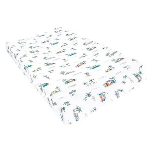 Hudson Baby Unisex Baby Cotton Changing Pad Cover, Surfer Dude, One Size